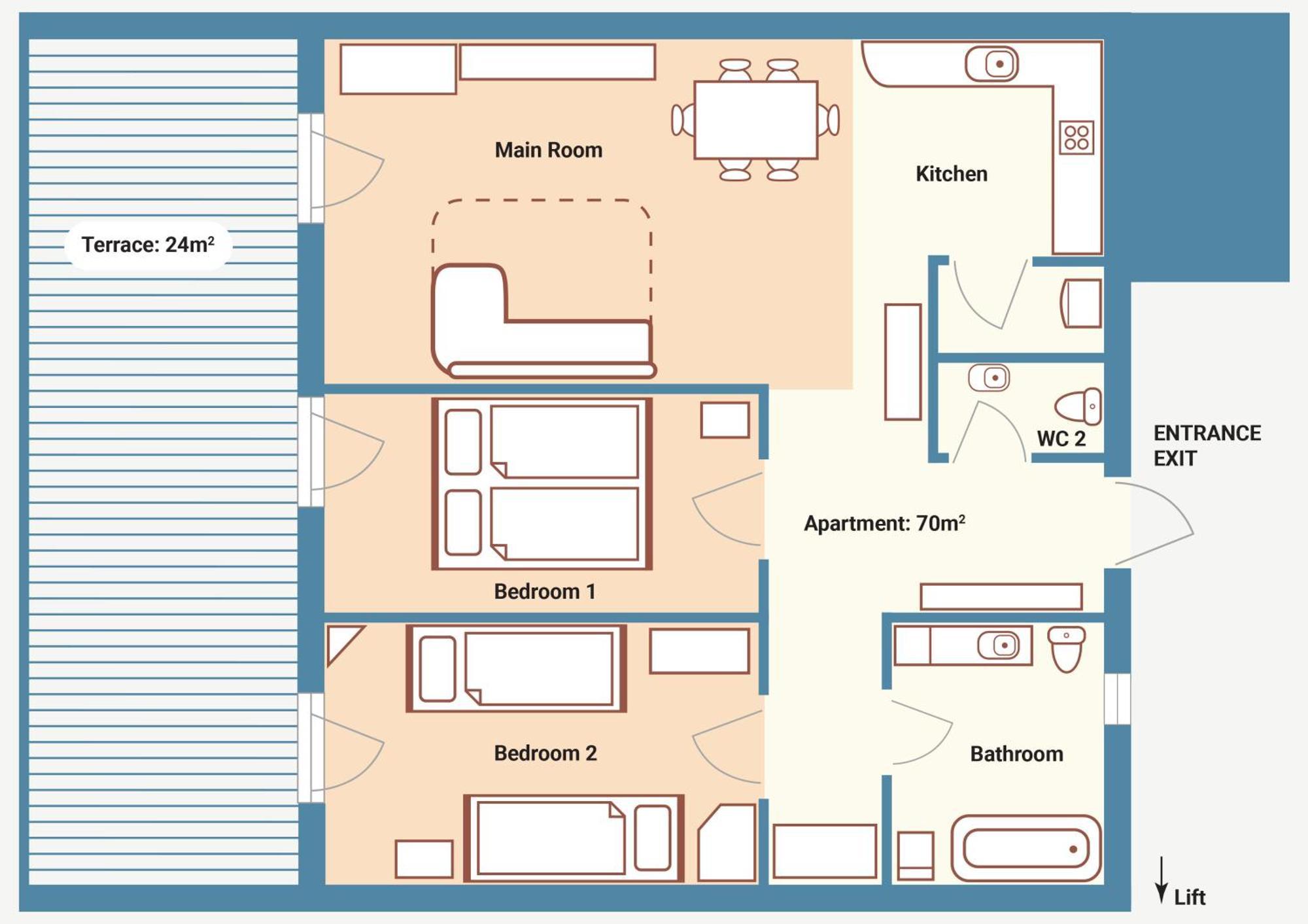 Apartamento Calm Premium Apartment, Terrace & Garage